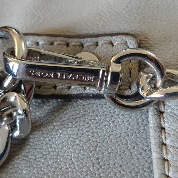 Michael Kors Gray Jet Set Chain Leather Tote Shoulder Bag - Picture 13 of 13